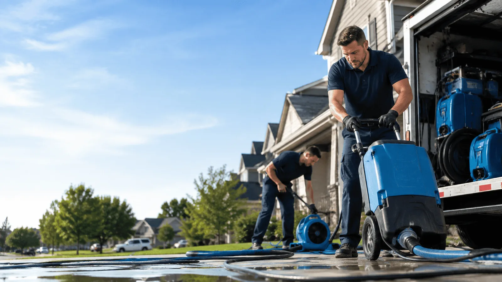 Dehumidification being performed in Louisville, NE
